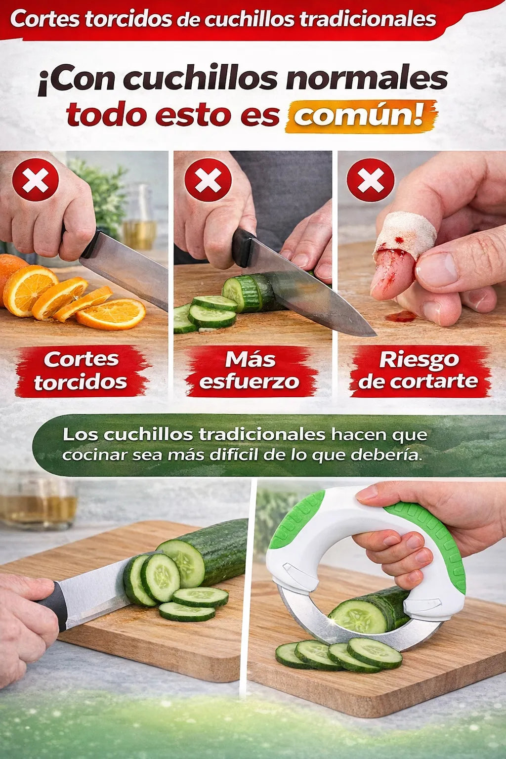 Cuchillo Circular Multiusos | Cocina seguro, rápido y sin esfuerzo