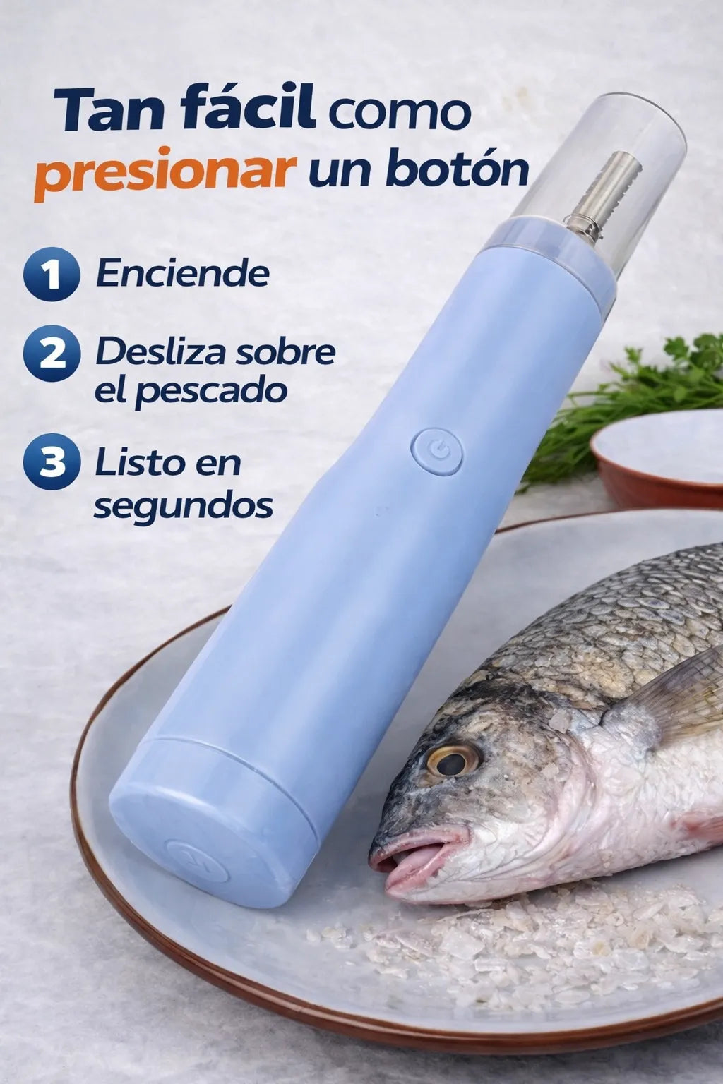 Escamador Eléctrico con Cubierta Protectora – Elimina Escamas Sin Riesgo y Sin Esfuerzo